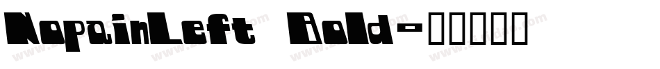 NopainLeft Bold字体转换
